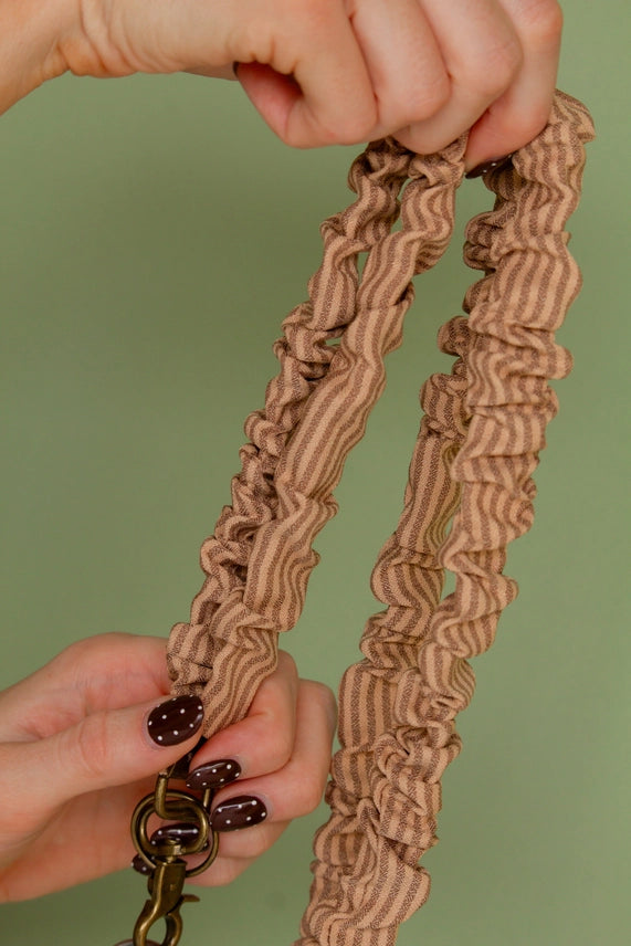 Coffee Striped Lanyard