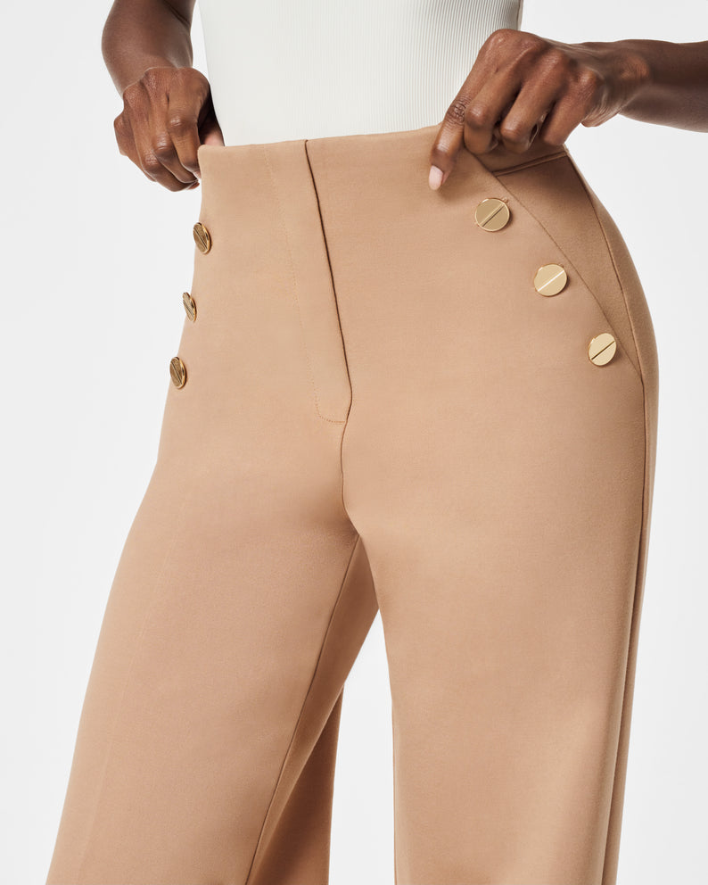 The Perfect Pant Button Wide Leg Toffee Pants