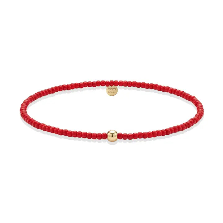 Day Dream Scarlet 14K Gold Filled Beaded Bracelet