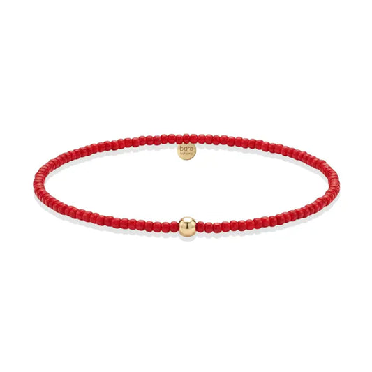 Day Dream Scarlet 14K Gold Filled Beaded Bracelet