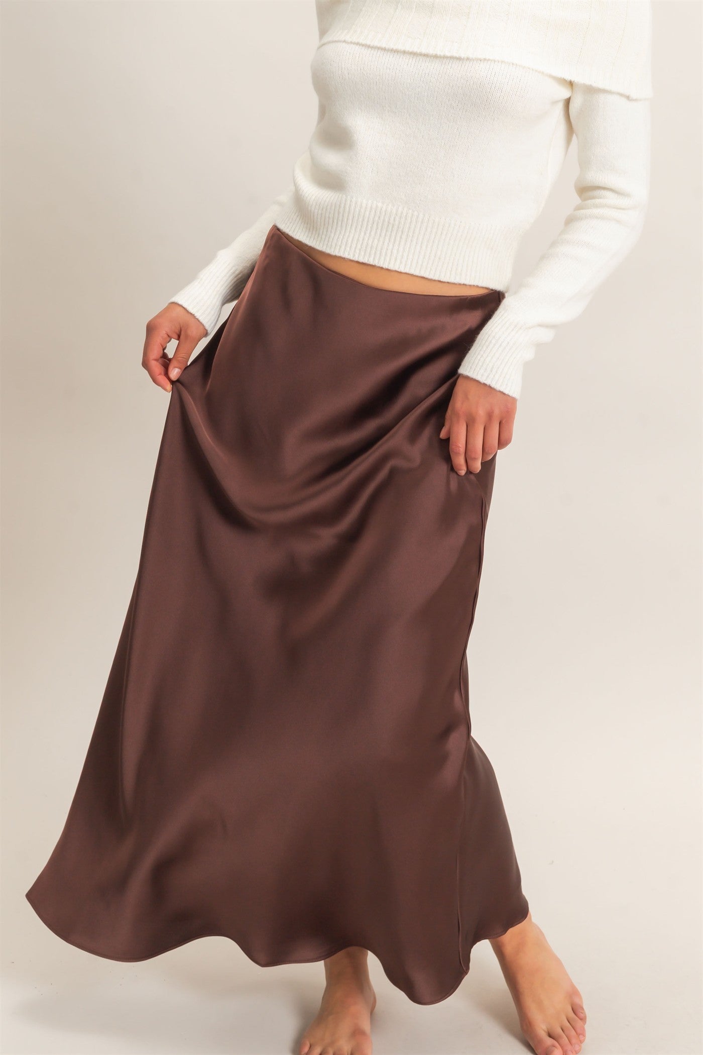Classic Elegance Dark Brown Skirt