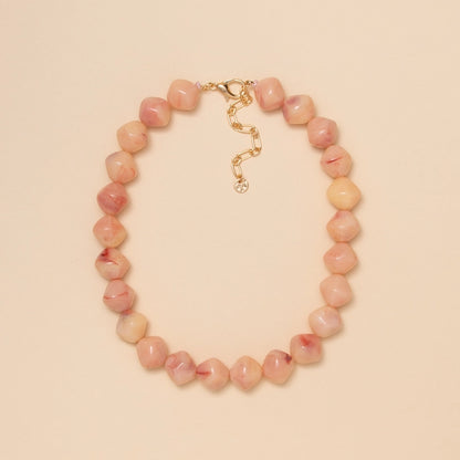 Rainbow Drip Peach Necklace