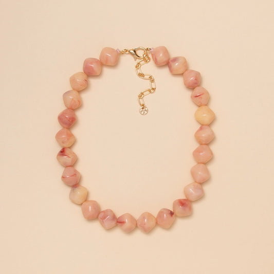 Rainbow Drip Peach Necklace