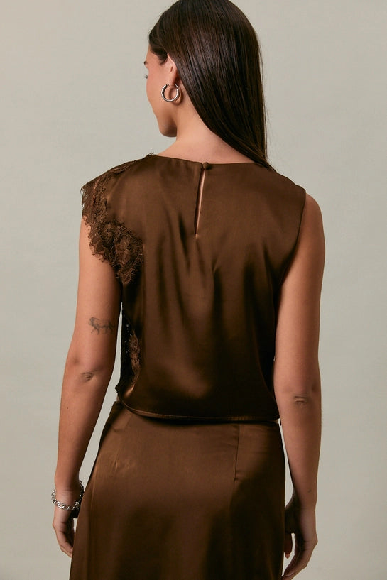 Steal the Show Brown Top