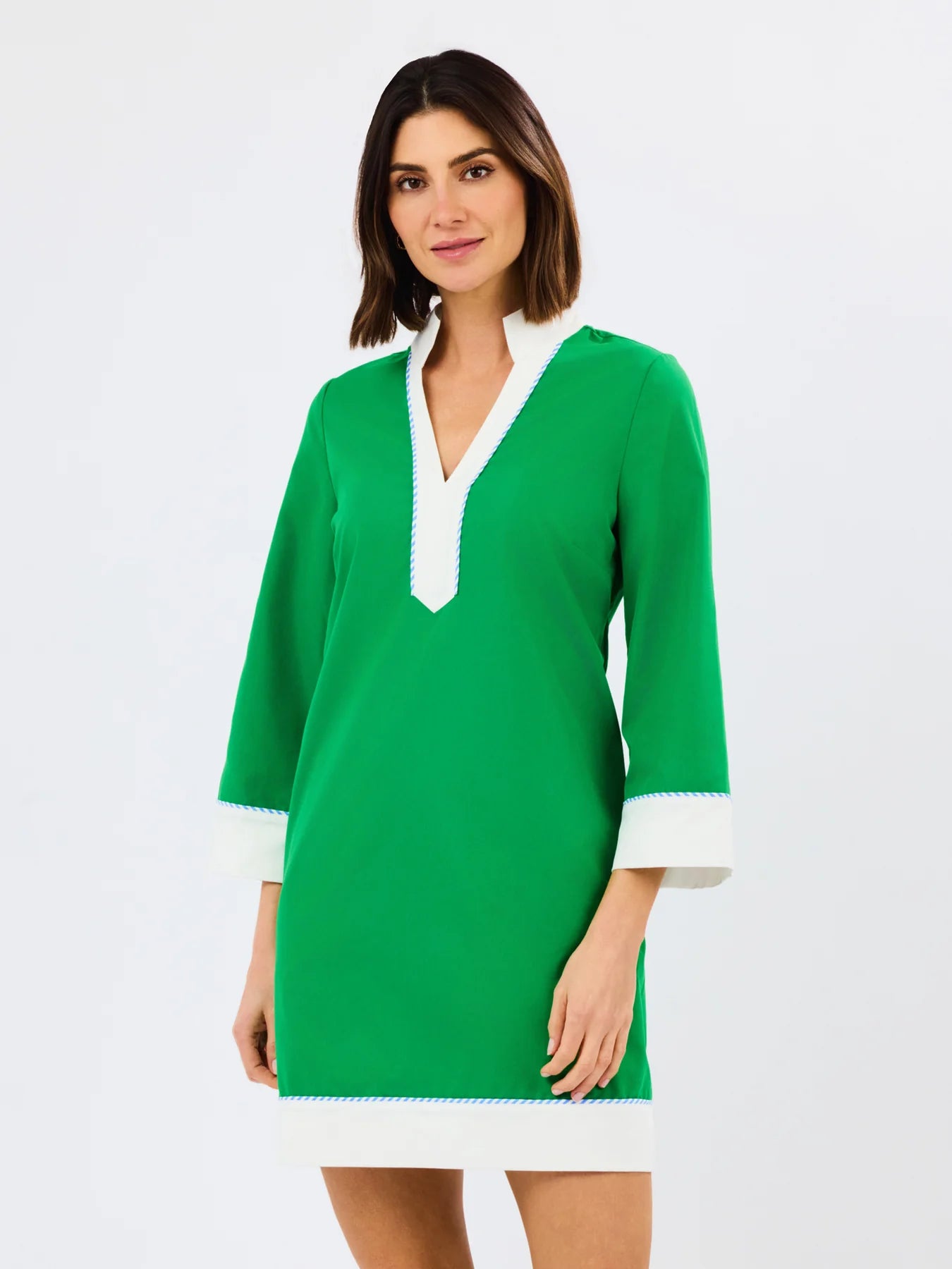 Brenda Green/White  Dress