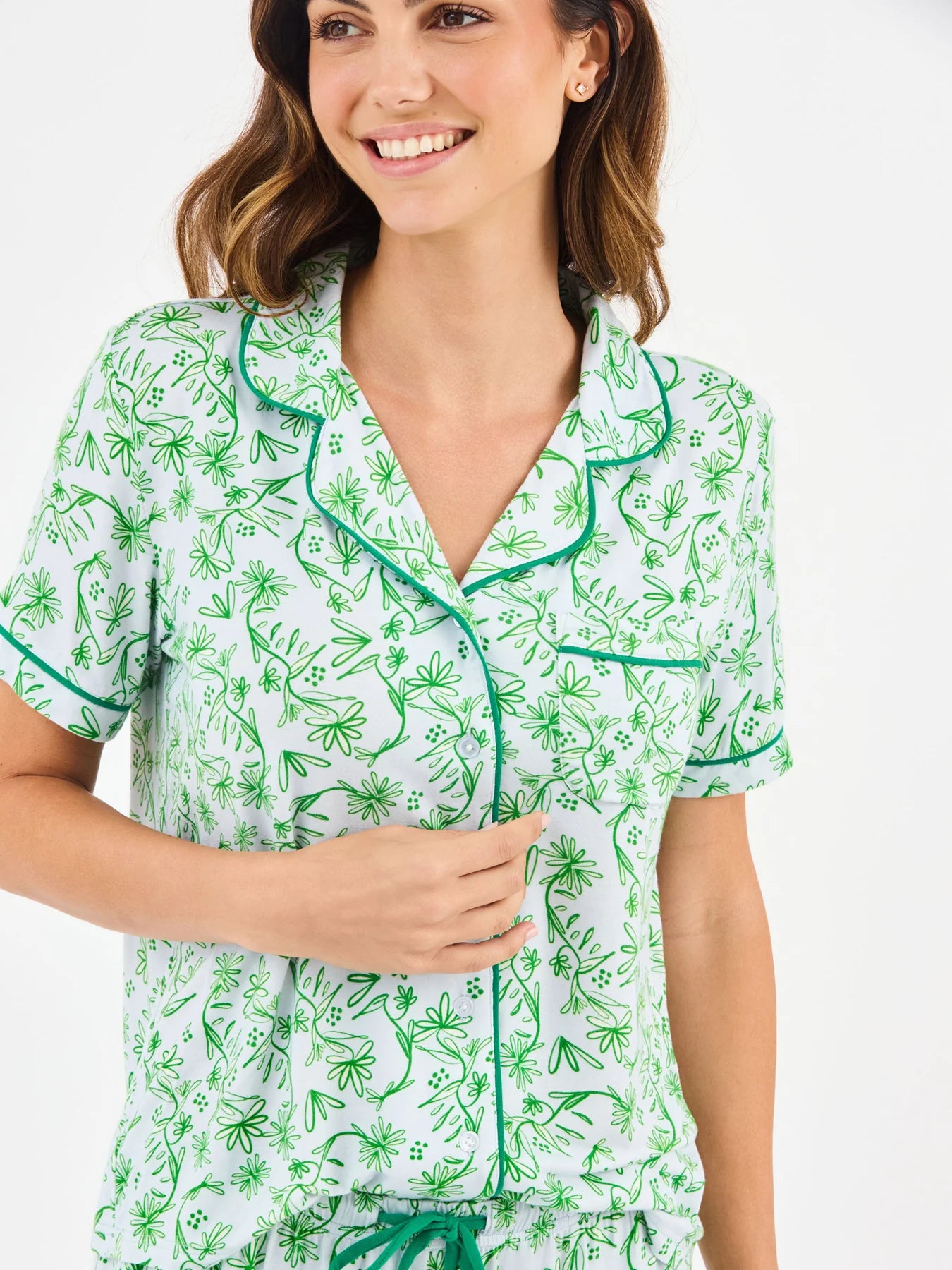 Charlotte Laurel Blooms Light Blue Pajama Set