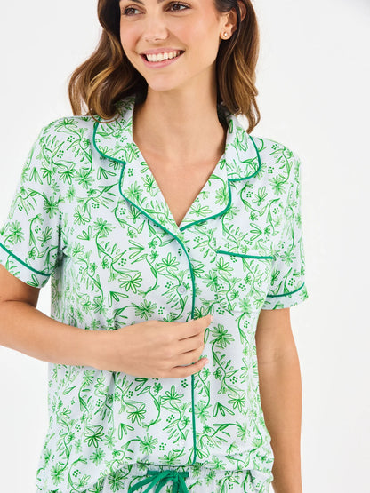 Charlotte Laurel Blooms Light Blue Pajama Set