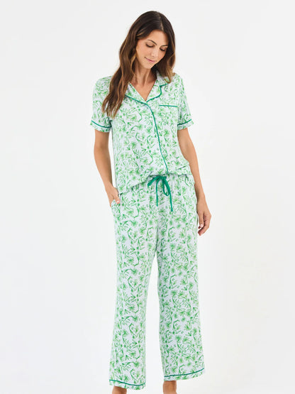 Charlotte Laurel Blooms Light Blue Pajama Set