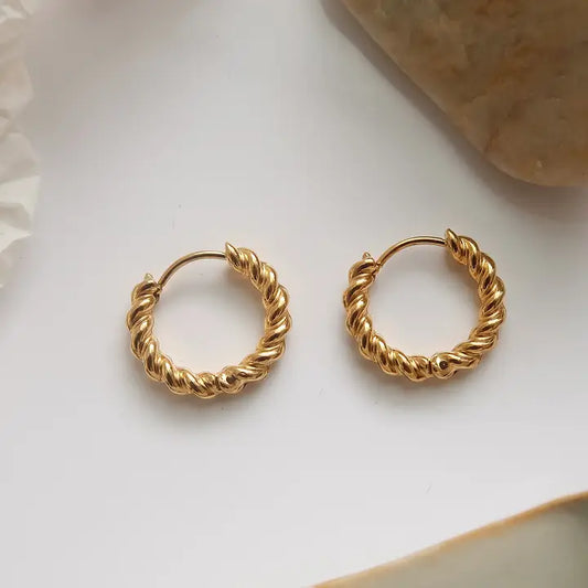 Cere Twisted Hoop Earrings