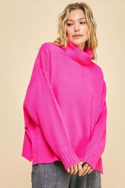 Joyful Feeling Fuchsia Sweater