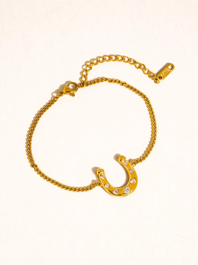 Tundra Crystal Horseshoe Chain Bracelet