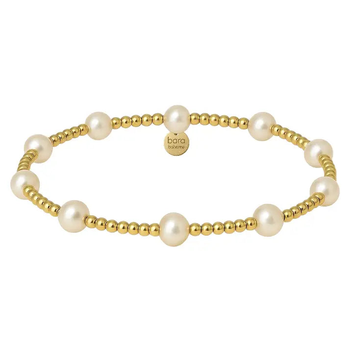 Bara 14K Gold Filled and Pearl Beaded Bracelet