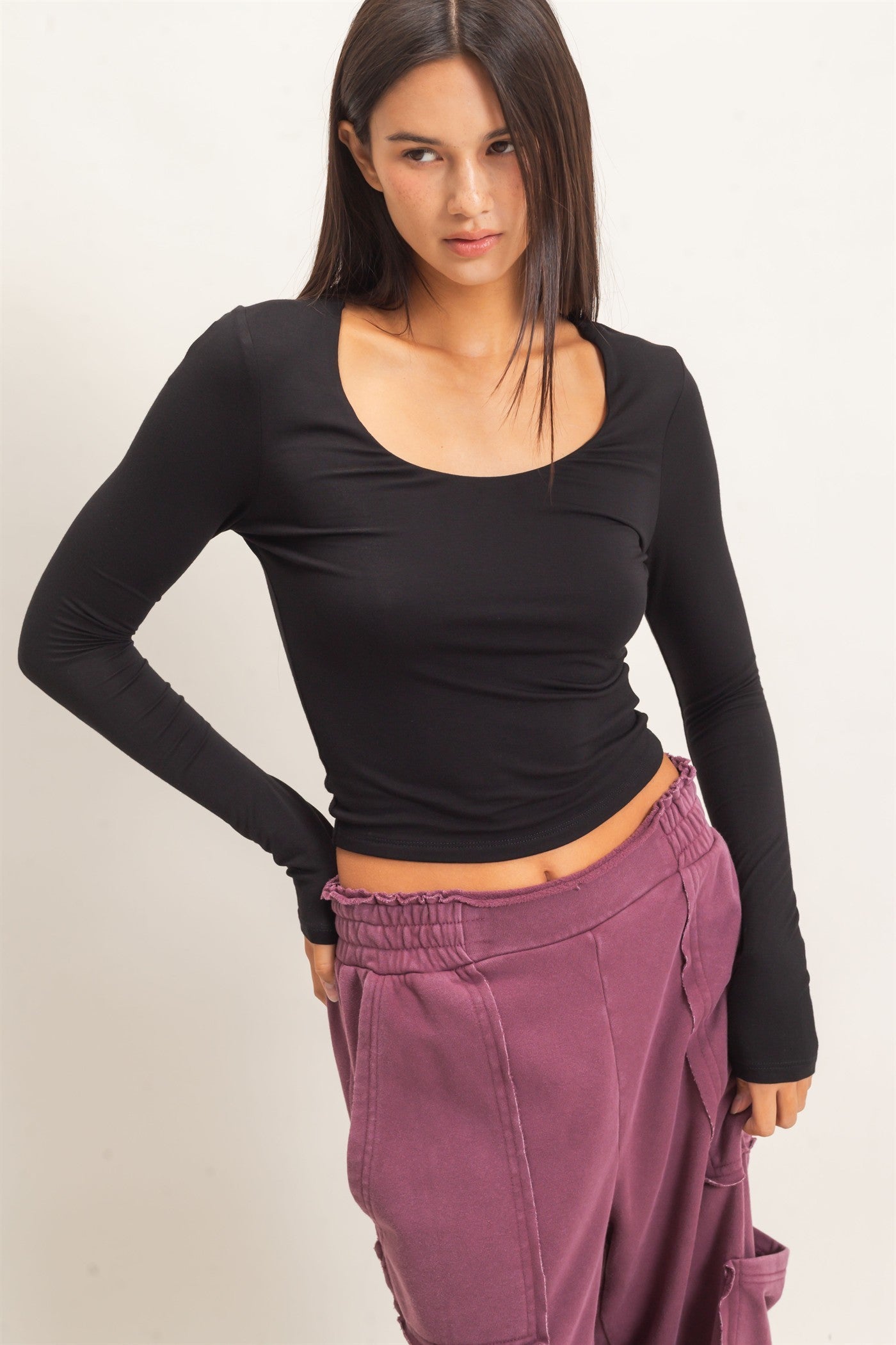 Everyday Layering Black Top