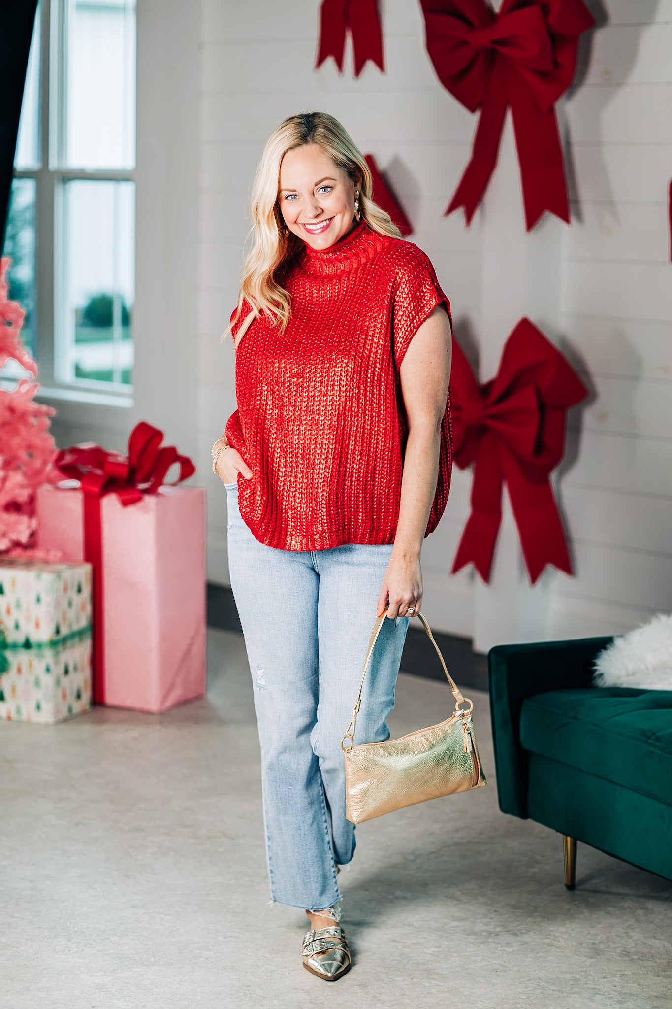 Shine Bright Red Top