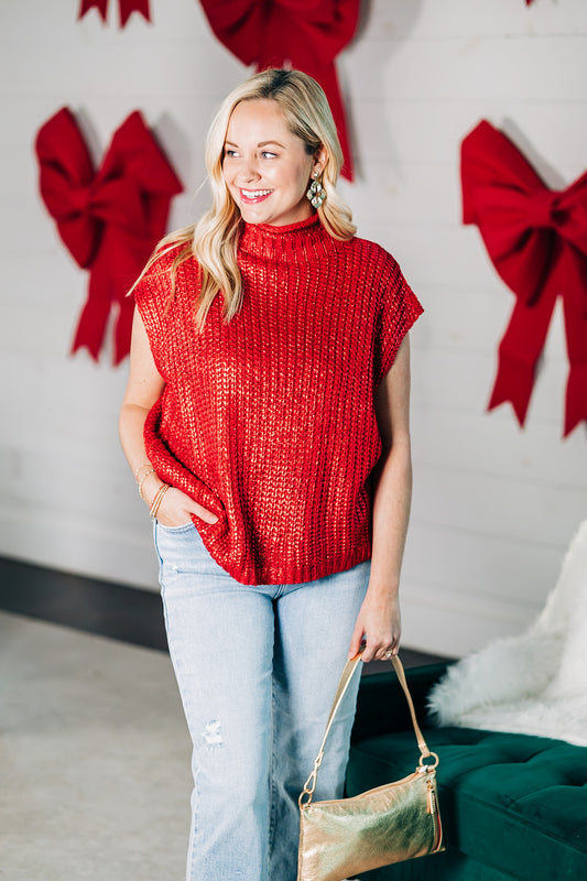 Shine Bright Red Top