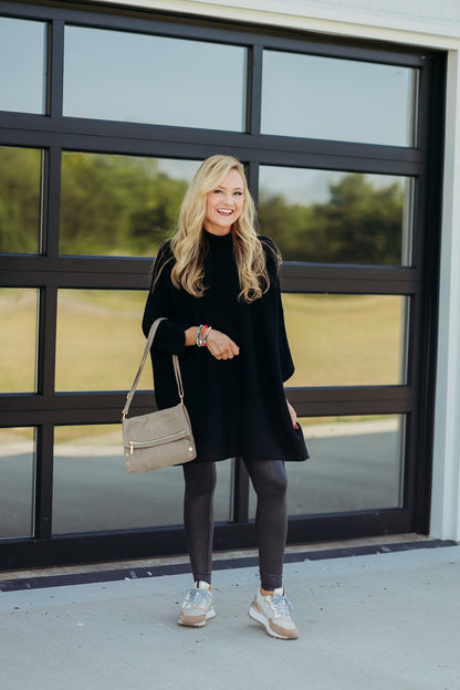 Boho Black Tunic Top