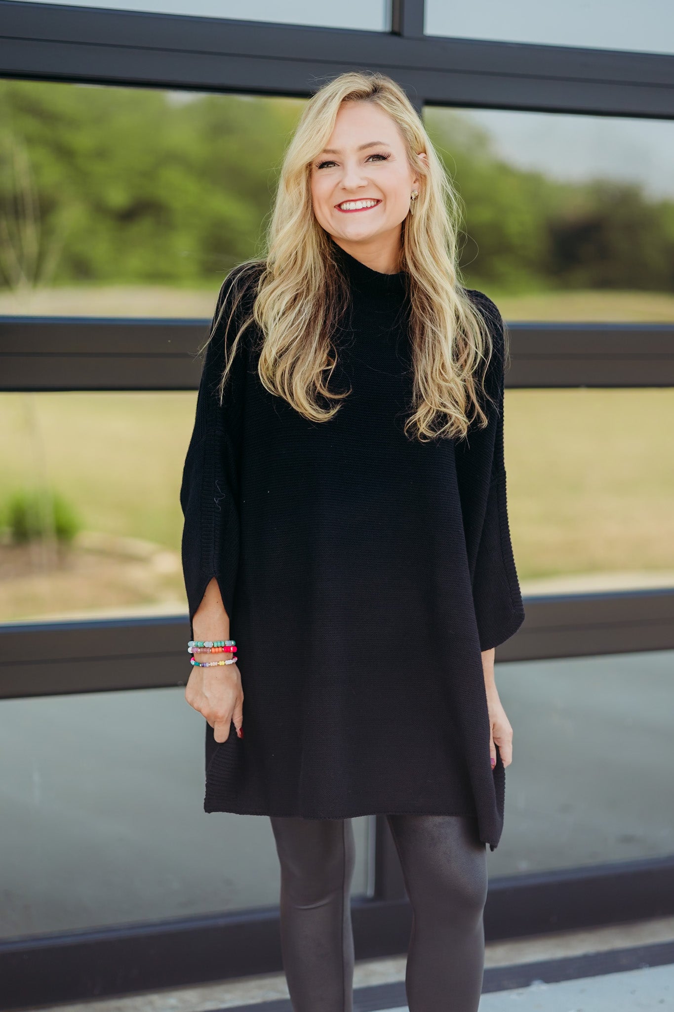 Boho Black Tunic Top