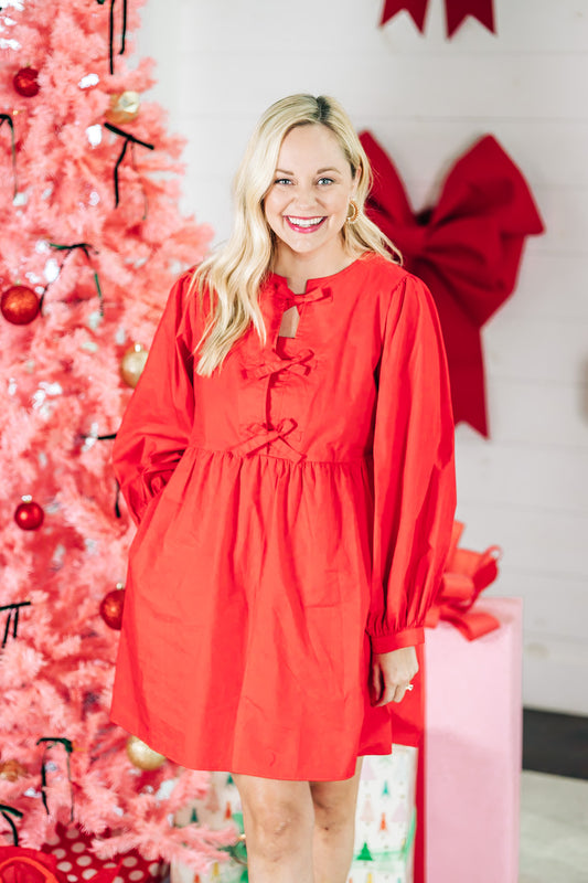 Playful Charm Red Dress