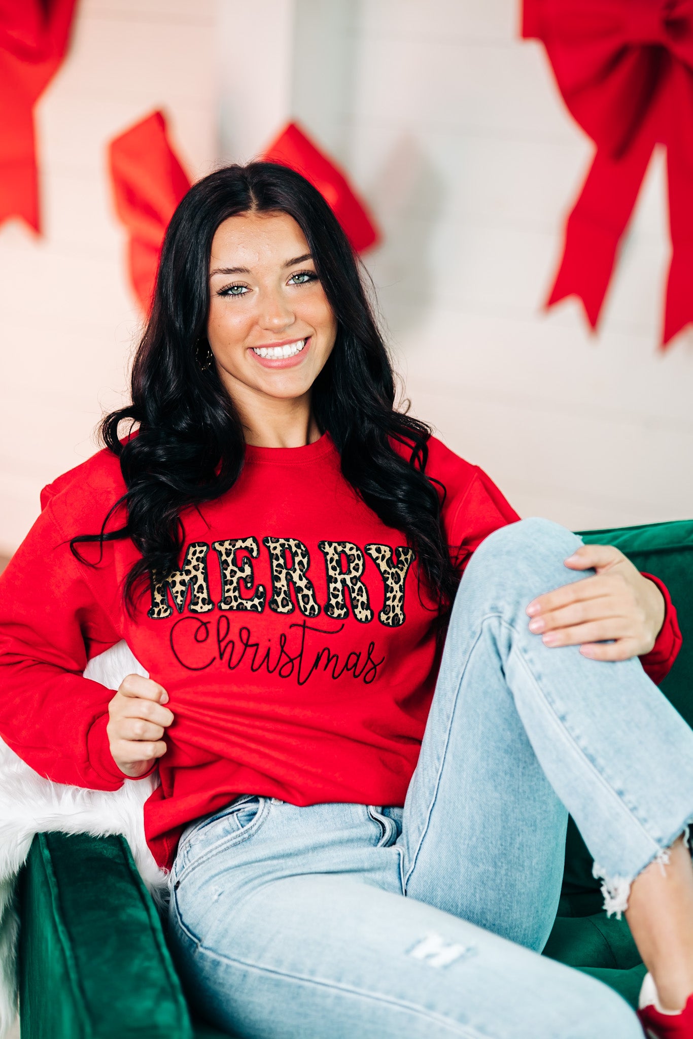 Cheetah Christmas Sweatshirt