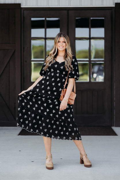 Sweetest Soul Black Midi Dress