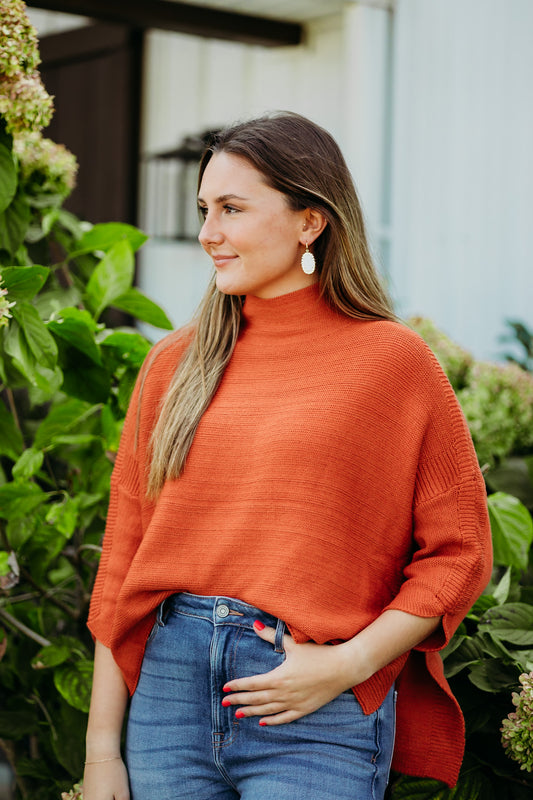 Boho Rust Sweater