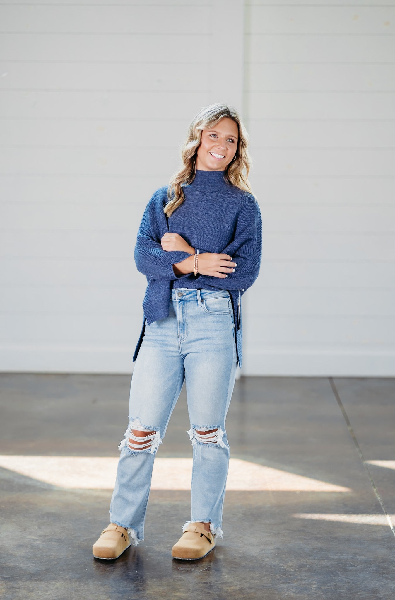 Boho Midnight Blue Sweater