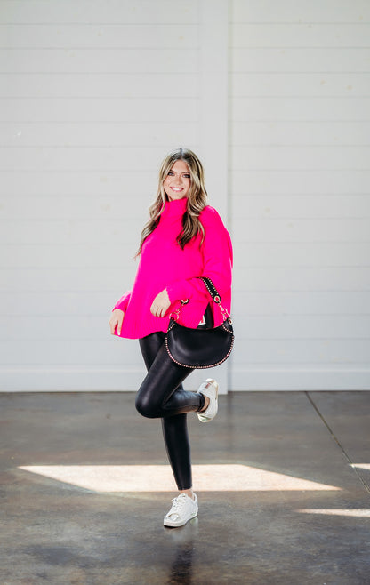 Joyful Feeling Fuchsia Sweater