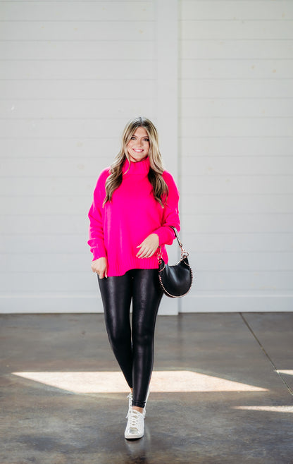 Joyful Feeling Fuchsia Sweater