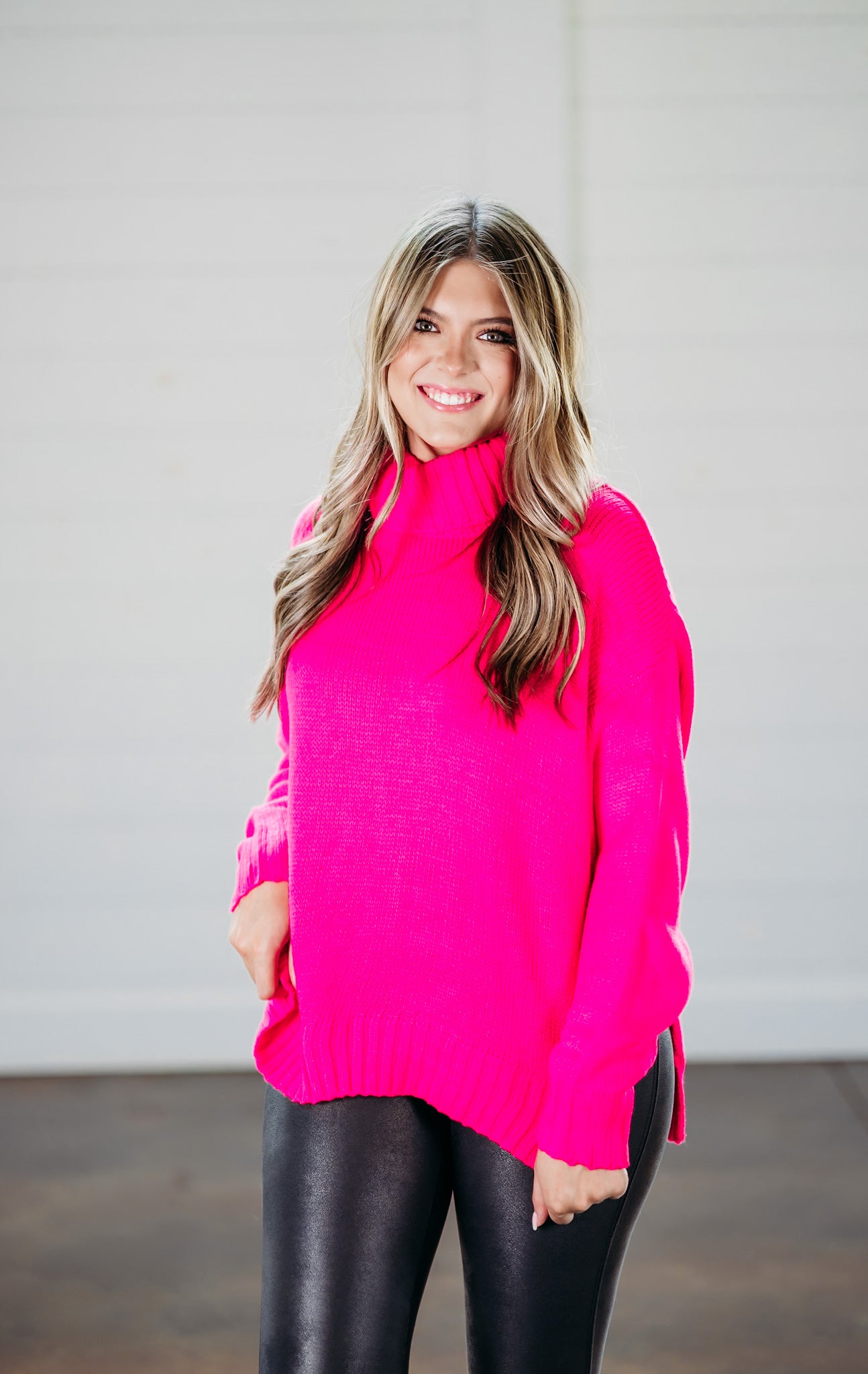 Joyful Feeling Fuchsia Sweater