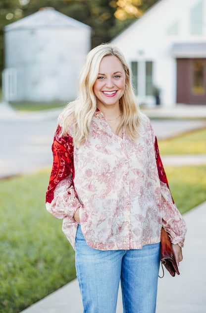 Rose Bud Tea Combo Blouse