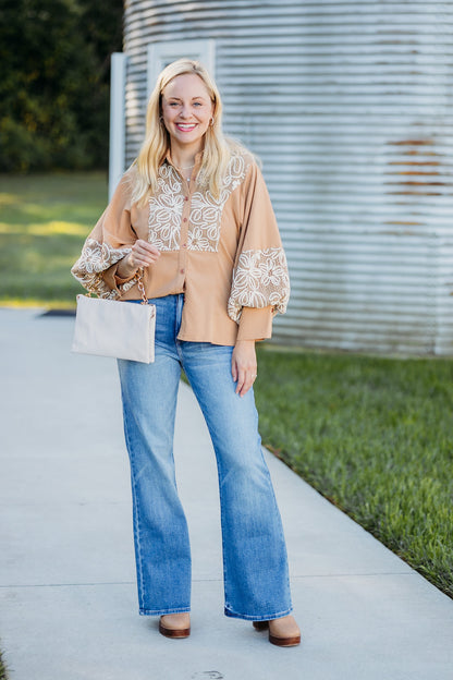 Rustic Feeling Taupe Top