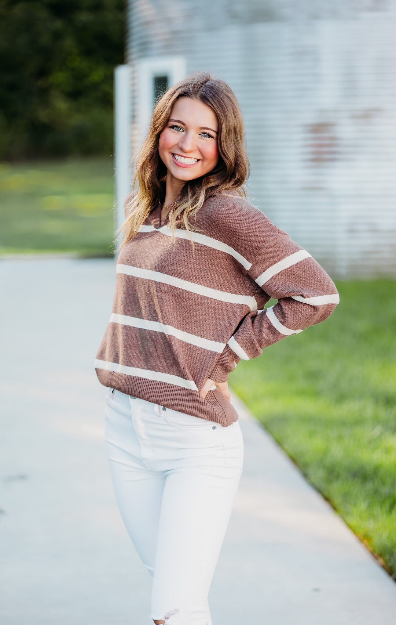 Lotus Brown Ivory Sweater