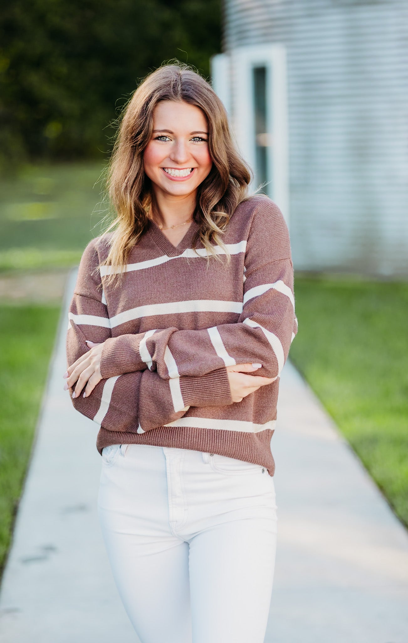 Lotus Brown Ivory Sweater