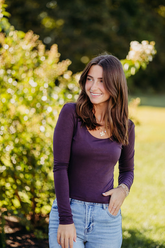 Essential Easy Dark Plum Top