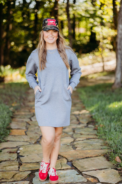 AirEssentials Crew Neck Medium Heather Grey Dress