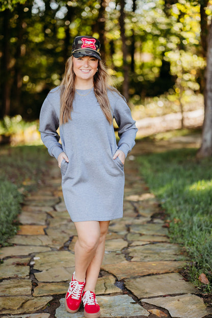 AirEssentials Crew Neck Medium Heather Grey Dress