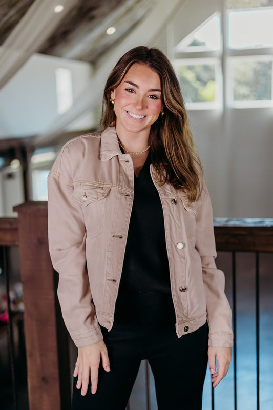 Magnolia Washed Taupe Jacket