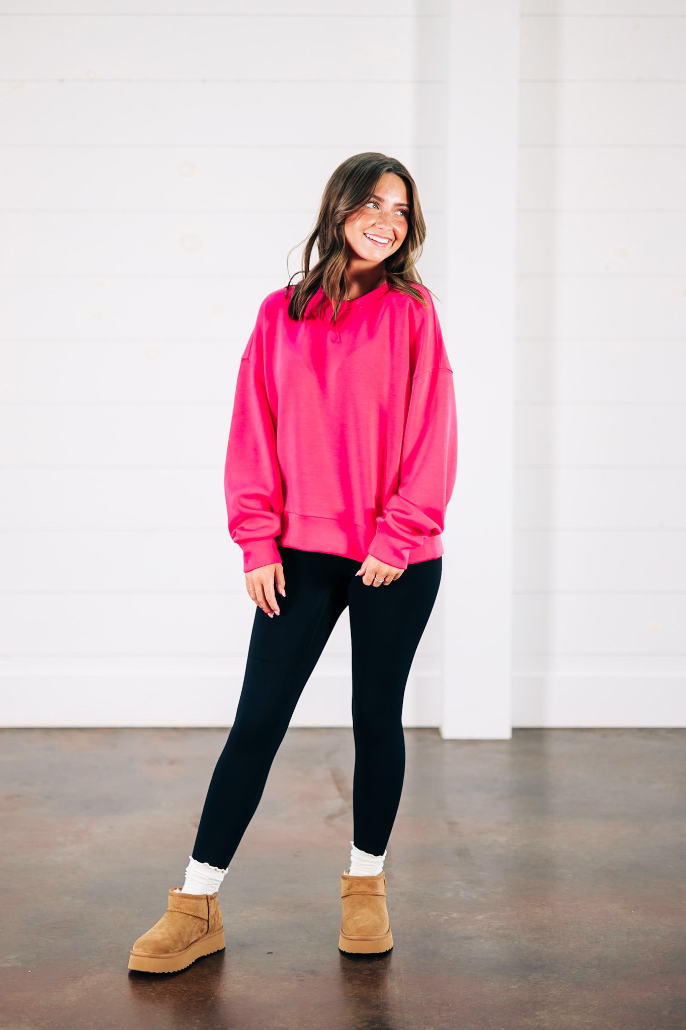 AirEssentials Cerise Pink Crew Sweatshirt