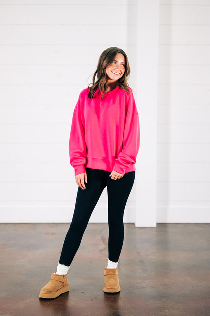 AirEssentials Cerise Pink Crew Sweatshirt