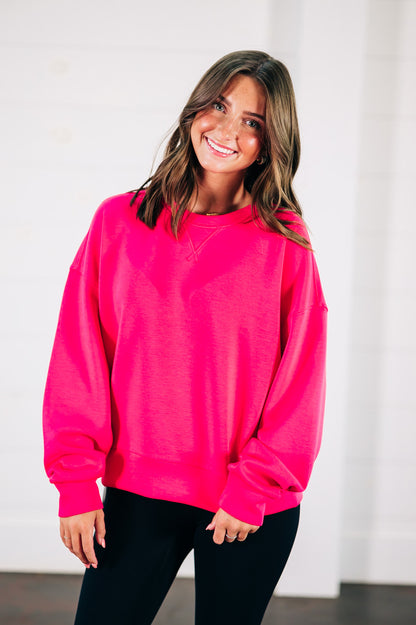 AirEssentials Cerise Pink Crew Sweatshirt