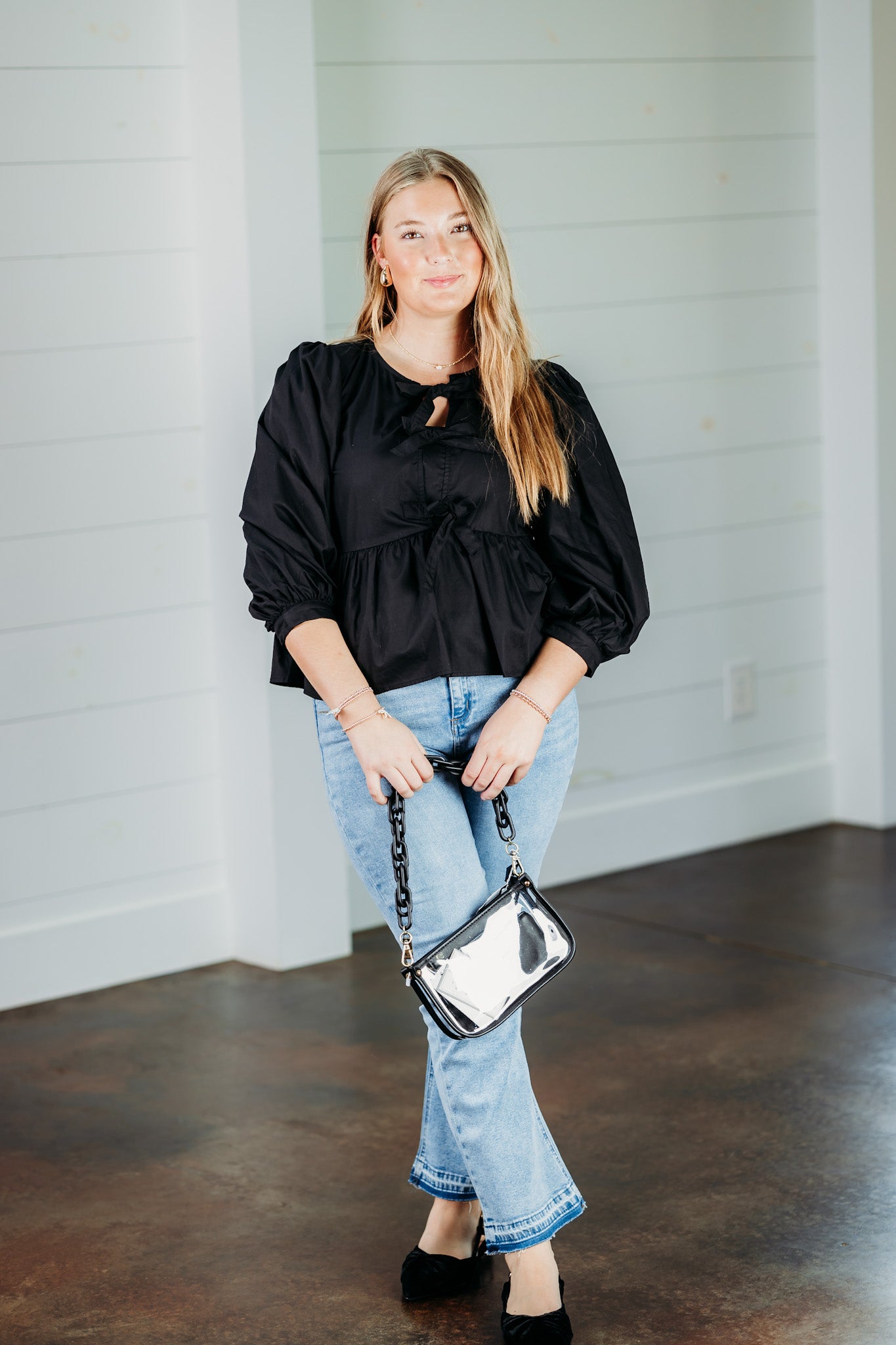 Playful Charm Black Top