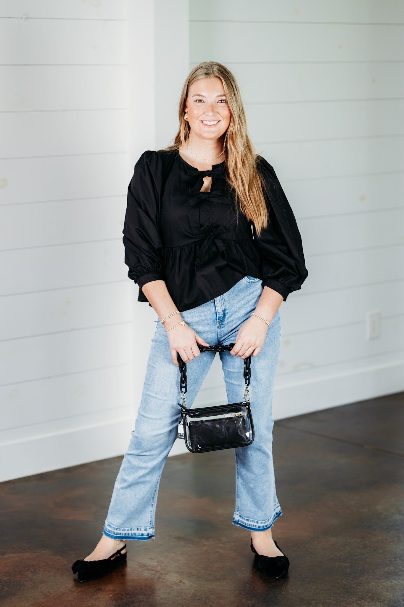 Playful Charm Black Top