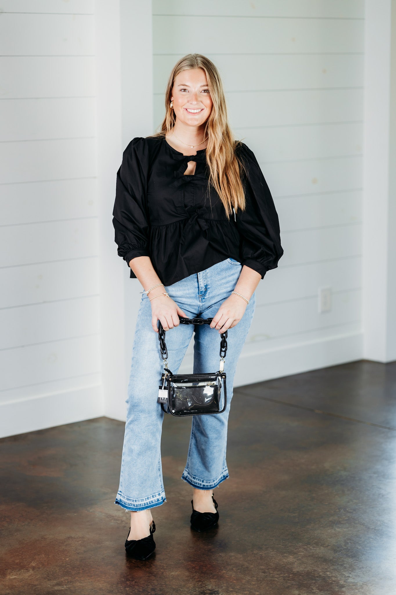 Playful Charm Black Top