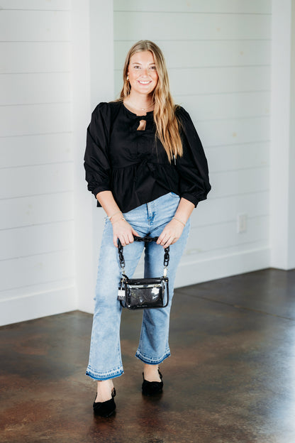 Playful Charm Black Top