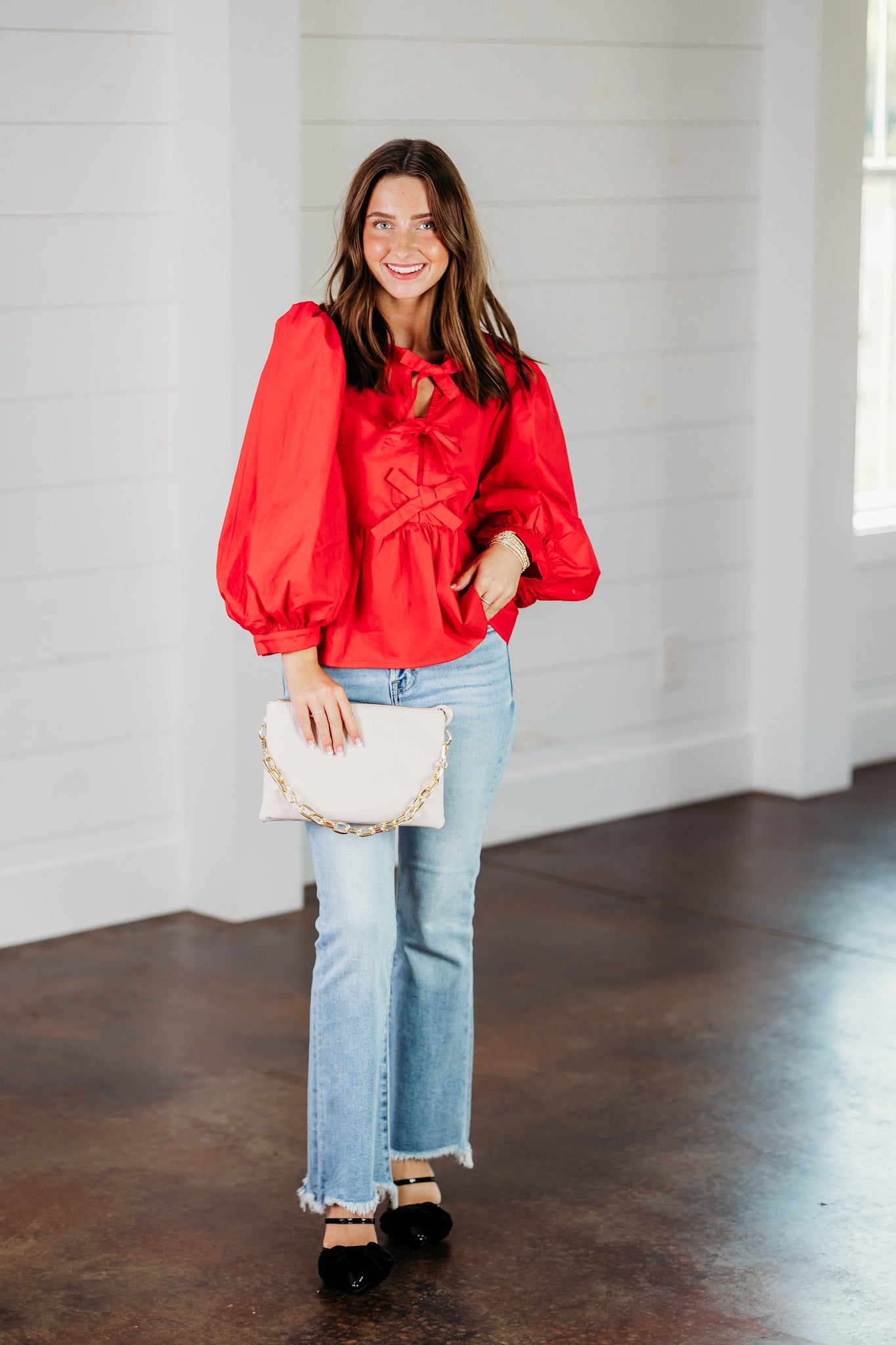 Playful Charm Red Top