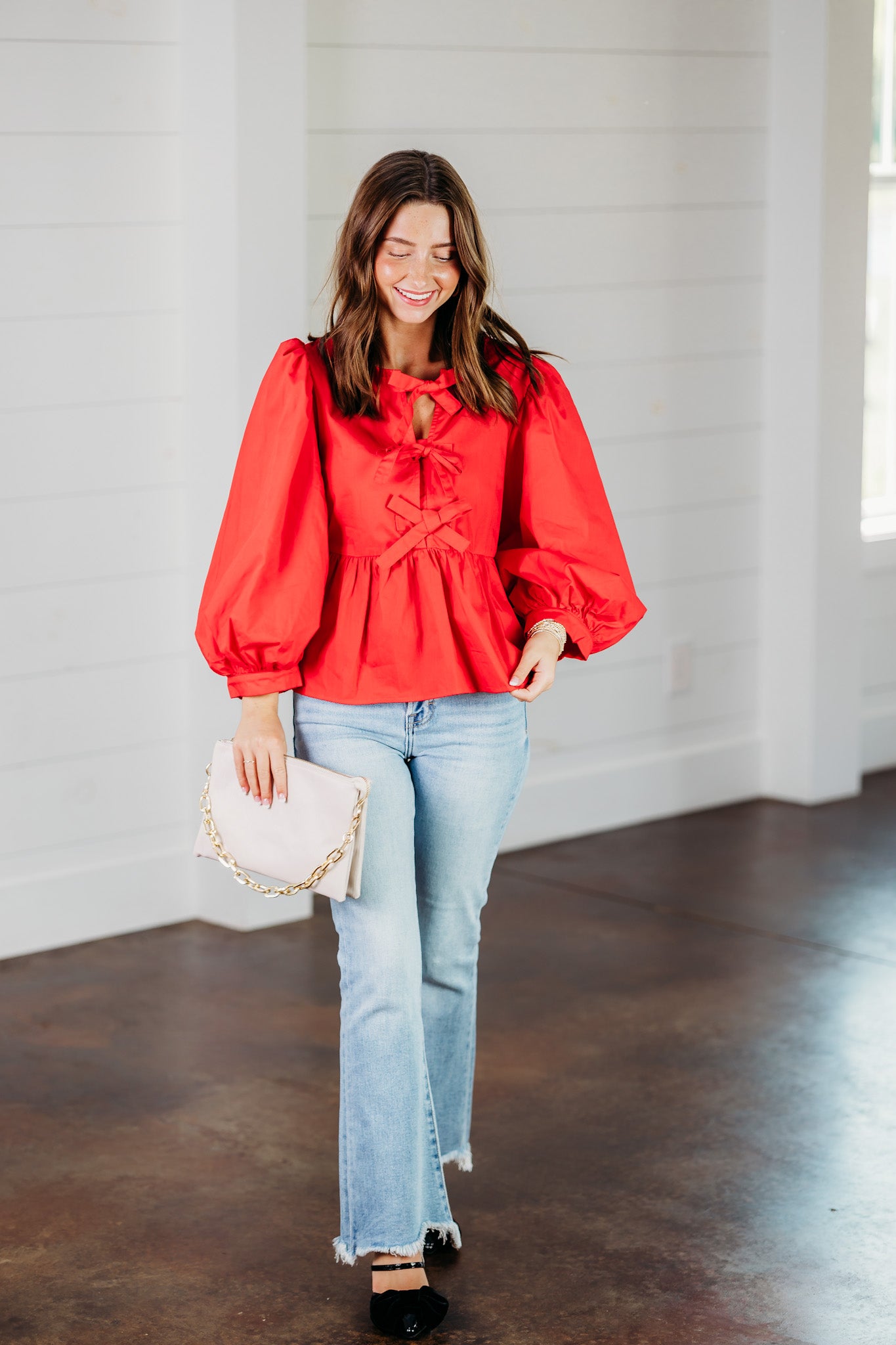 Playful Charm Red Top