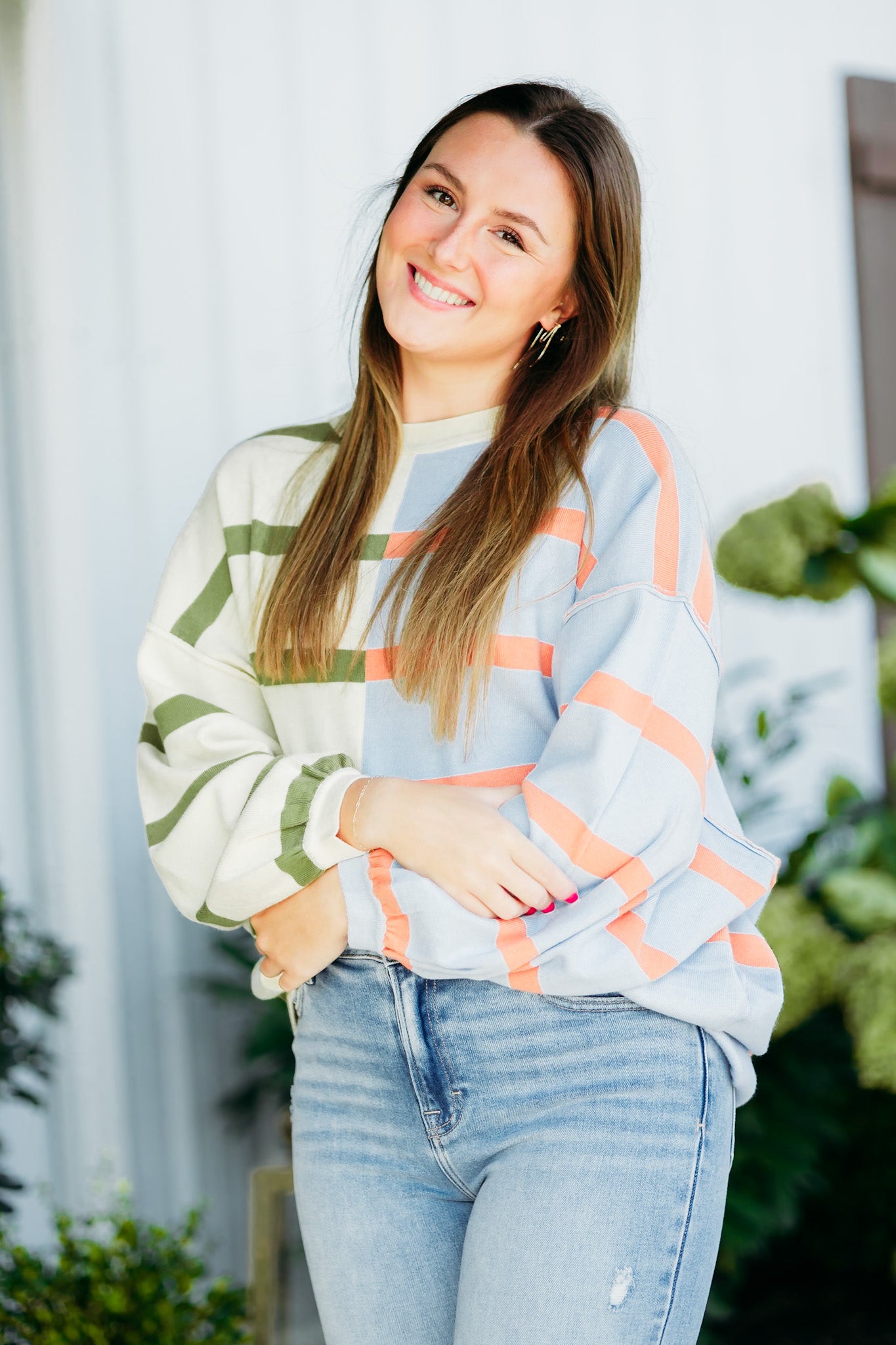 Good Pep Talk Blue Multi Sweater