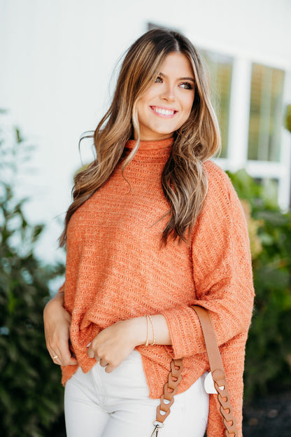 Boho Romana Burnt Orange Sweater