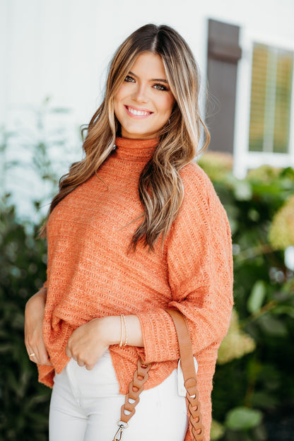 Boho Romana Burnt Orange Sweater