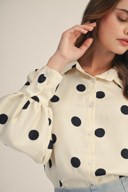 Luxe Polka Dot Top